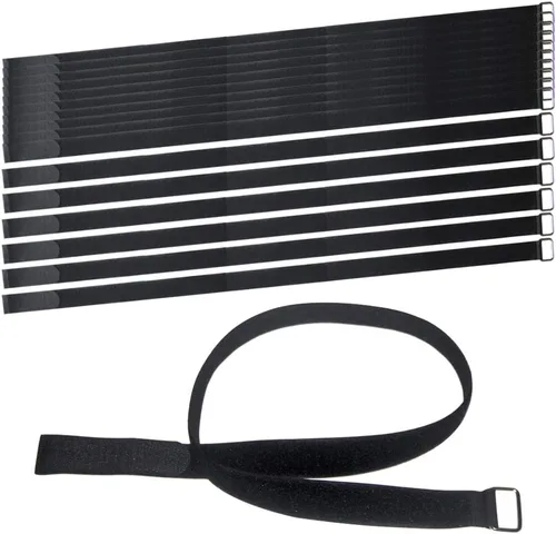 Miniatura 10 de Correa de cable de sujeción de gancho y bucle de 8, 12, 18, 24 y 30 pulgadas, paquete de 30 correas de sujeción de nailon reutilizables, correa