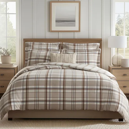 Miniatura 6 de Levtex Home - Spencer Plaid Navy - Juego de edredón individual (68x88 pulgadas) + una funda de almohada (20x26 pulgadas) - A cuadros - Rojo, verde