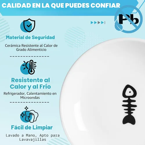 Miniatura 6 de Cuencos para gatos Wellbro, cuenco elevado para gatos, plato elevado de cerámica con soporte de metal, estación de alimentación de agua o comida