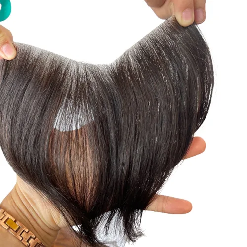 Miniatura 5 de Voloria Tupé de cabello humano 100 % de piel sintética para hombre, peluca frontal para retroceso, sistemas de reemplazo de línea capilar natural