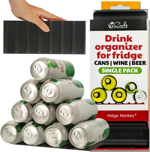 Cooks Innovations Organizador de bebidas para nevera, organizadores y almacenamiento para refrigerador, soporte para botellas de agua y vino de