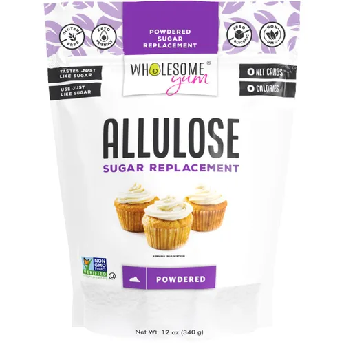 Wholesome Yum Edulcorante de Alulosa en Polvo - Sustituto Natural de Azúcar en Polvo Keto - Sin OGM, Cero Carbohidratos, 0 Calorías, Sin Azúcar, Sin