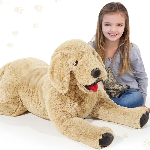 Miniatura 11 de Geosar Animales de peluche de perro de 15.7 pulgadas, suaves juguetes de peluche Golden Retriever, almohada de peluche grande para abrazar, regalos