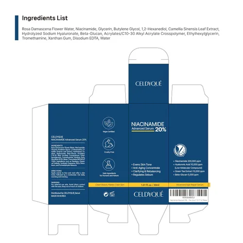 Miniatura 9 de Niacinamida 20% + ácido hialurónico 1% suero para la cara con extracto de té verde – Minimizador de poros, tono de piel uniforme, línea fina
