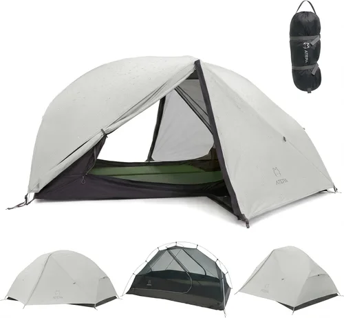 ATEPA Voyage - Tienda de campaña para mochileros para 1 a 2 personas, 4 estaciones, ultraligera y compacta, 157.480 in, impermeable, 20D, nailon