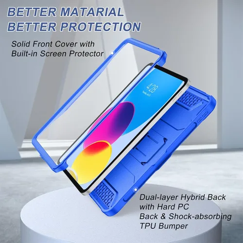 Miniatura 5 de Funda Soke para iPad (A16) de 11ª generación de 11 pulgadas 2025, iPad de 10ª generación de 10.9 pulgadas 2022, con protector de pantalla