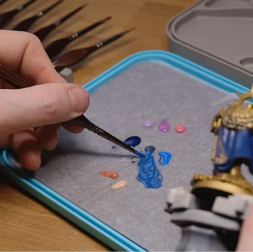 Miniatura 7 de Papel de Paleta WetNDri para Pintura Acrílica. 50 Papeles de Paleta de Pintura Desechables y 2 Esponjas Grises de Paleta Húmeda Adecuadas