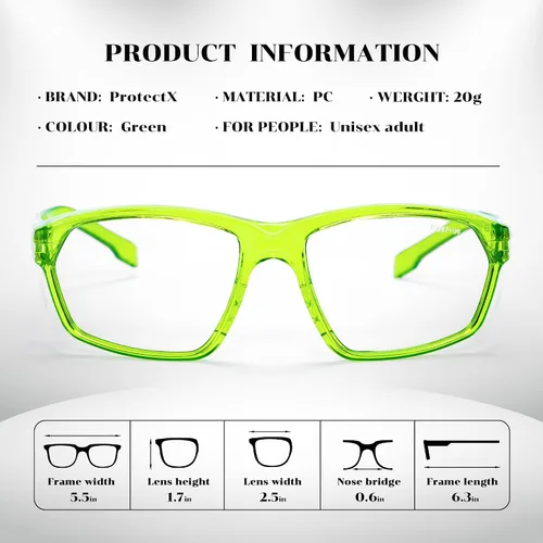 Miniatura 5 de ProtectX Lentes de lectura elegantes para mujeres y hombres, antivaho y antiarañazos, protección UV, gafas de seguridad antiimpactos