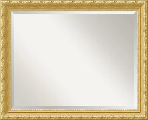 Miniatura 11 de Amanti Art 24x20 Bathroom Vanity Mirror, Versailles Gold Wood Frame, Rectangular Wall Mirror, Beveled Edge, Hangs Horizontally or Vertically