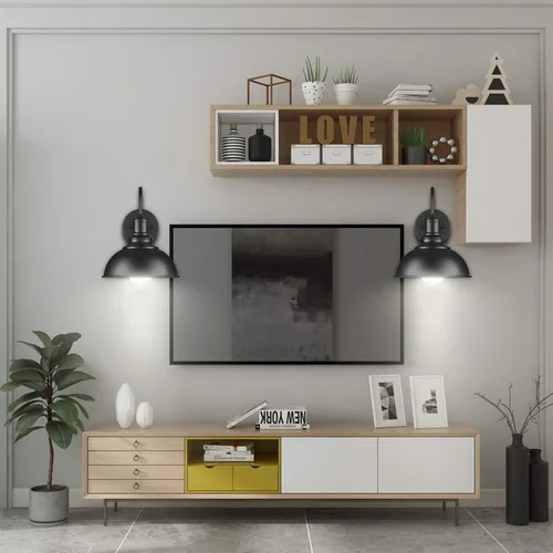 Miniatura 5 de YeLEEiNO Lámparas de pared, aplique de pared negro, iluminación de granero, lámpara de pared industrial vintage de granja E26, lámpara de pared LED