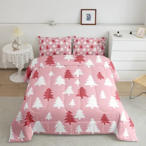 Miniatura 14 de Erosebridal Juego de edredón con gorro de Navidad, calcetines de Navidad, regalo de Navidad, decoración de ropa de cama, relleno de edredón de Feliz