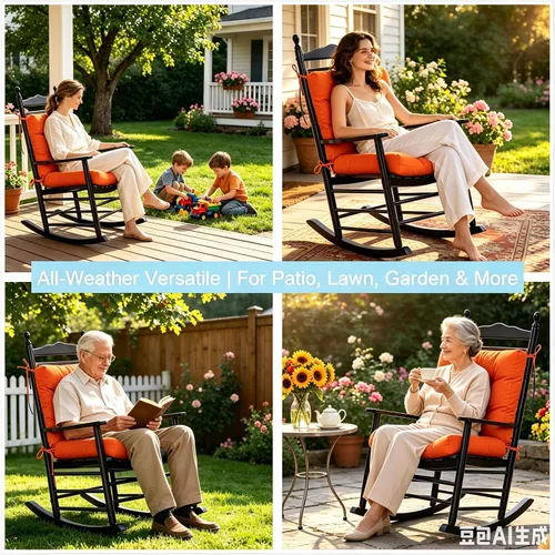 Miniatura 3 de QILLOWAY - Cojín o respaldo para asiento de exterior, cojín de repuesto, primavera/verano, Moderno, Beige