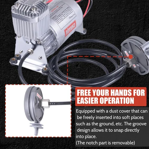 Miniatura 4 de 150PSI Heavy Duty Air Train Horn/Air Ride Suspensión Compresor 1/4NPT 12V para bocinas de coche/Sistemas de suspensión neumática/Herramientas