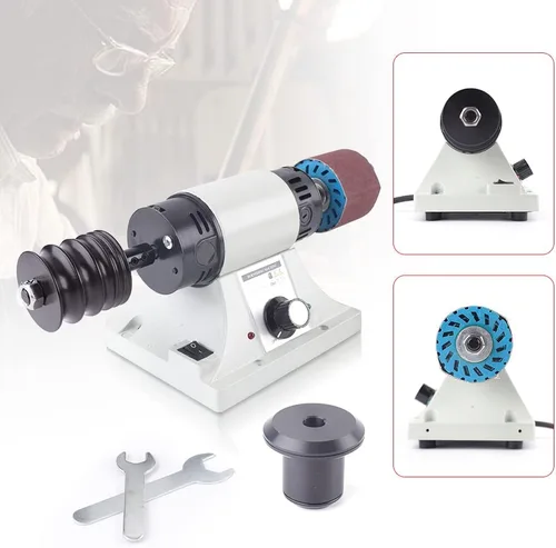 Miniatura 3 de Bruñidor de cuero, herramienta de pulido de cuero de 110 V, máquina profesional de pulido de borde de cuero, 8000 rpm ajustable, máquina de pulido