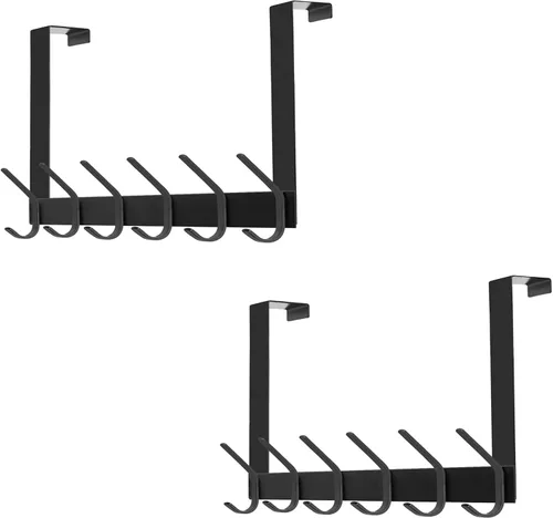 Miniatura 8 de DOKU Gancho sobre la puerta, soporte resistente para colgar sobre la puerta para abrigos, batas, sombreros, ropa y toallas, organizador de baño