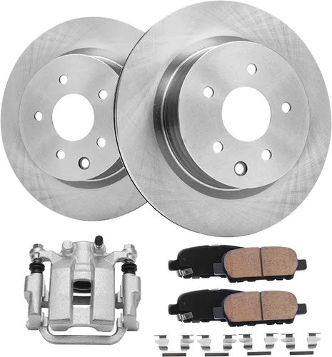Miniatura 62 de Detroit Axle - Rotores de freno para Jeep Compass 2015-2022 Renegade 2016-2022 Fiat 500X 2016-2022, 2018, 2019, 2020, 2021. Reemplazo de rotores