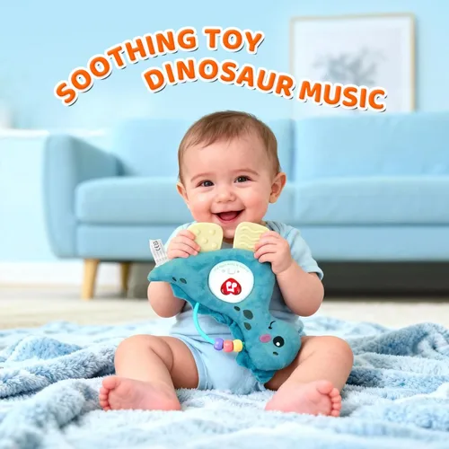 Miniatura 3 de Juguetes suaves de actividad musical para bebés con sonido y luz, juguetes sensoriales para desarrollo infantil con mordedor, sonajero y texturas