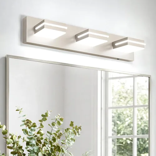 Miniatura 9 de VOLISUN 5CCT Lámparas de Baño sobre Espejo, Regulables, Cabezal Giratorio 360°, 24 pulgadas, 3 Lámparas de Tocador de Baño, Luces LED de Tocador