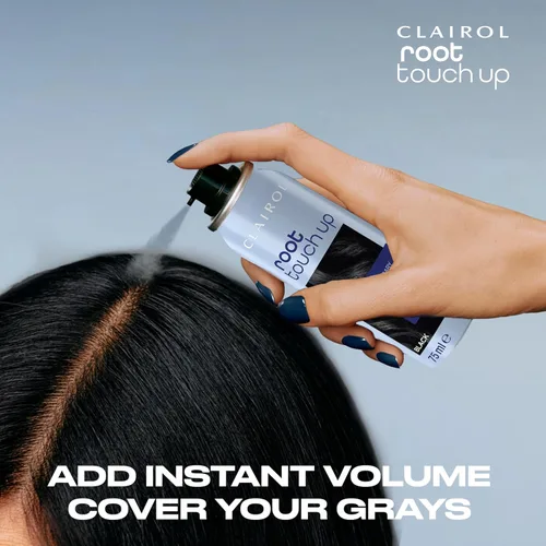 Miniatura 6 de Clairol Color de retoque de raíces + volumen 2 en 1 spray temporal, color de cabello negro, paquete de 1