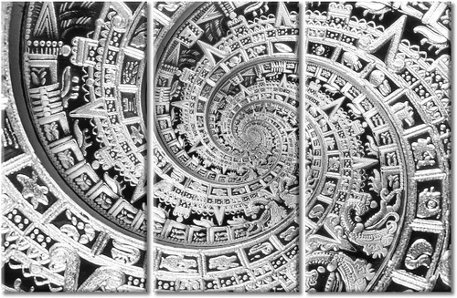 Miniatura 33 de Arte de pared de 3 piezas, pintura en lienzo del Día de los Muertos, Bailarín azteca, impresión sobre lienzo, festival mexicano, obra de arte