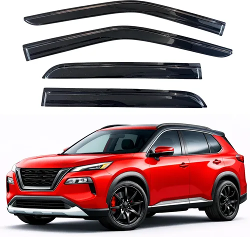Miniatura 17 de KPY Visor de Ventana Compatible con Hyundai Accent Sedan 2012-2017, Protector de Lluvia de 4 Piezas Deflectores de Ventilación de Ventana Lateral