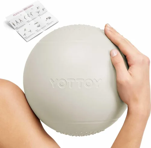 Miniatura 9 de YOTTOY Pelota de ejercicio pequeña, pelota de pilates de 9 pulgadas con tecnología antiestallido para estabilidad, ideal para yoga, pilates, terapia