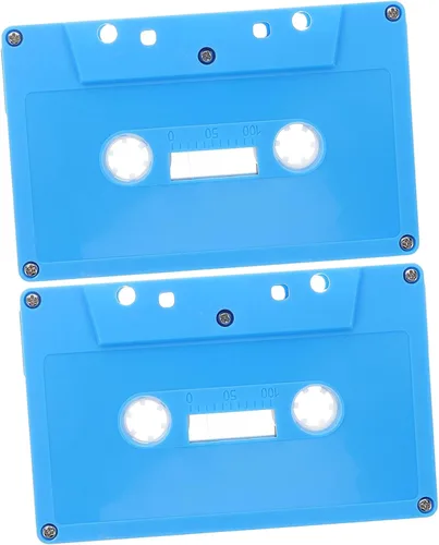 Decoración de música retro, 2 unidades, caja de cinta de casete en blanco para decoración de sala de música, suministros de fiesta de cinta
