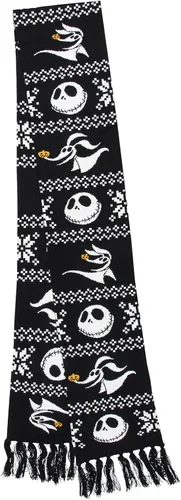 Miniatura 2 de Disney The Nightmare Before Christmas Jack Skellington and Zero - Juego de bufanda de gorro negro, Negro, talla única