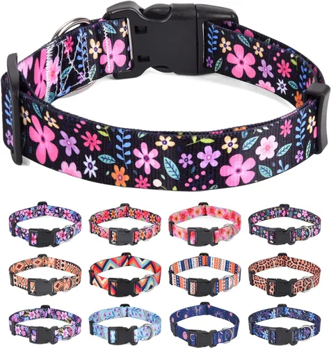 Miniatura 17 de Collar para Perros para Perros Pequeños y Gatos, Collar Suave y Cómodo para Mascotas para Perros Pequeños, Medianos y Grandes, Patrón Geométrico
