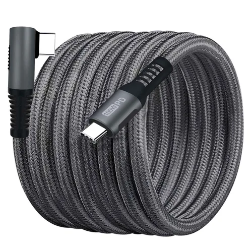Miniatura 10 de Cable USB C a USB C de 100 W de 10 pies, cable largo de nailon USB 2.0 tipo C de carga rápida para MacBook Pro/Air, iPad Air/Pro, Samsung Galaxy S22