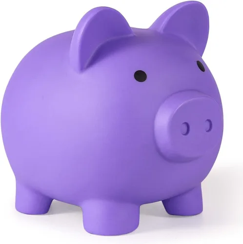 Miniatura 12 de PJDRLLC Alcancía, Banco de Dinero de Plástico Irrompible, Alcancía para Niñas y Niños, Alcancías de Tamaño Mediano, Regalos Prácticos para Azul