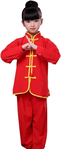 Miniatura 2 de Ropa de Kung Fu para niños, uniformes tradicionales de Tai Chi para niños y niñas, traje de manga larga con alas de arte marcial chino