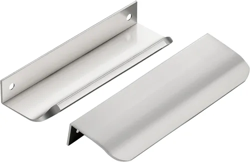 Miniatura 24 de Ravinte Hardware Paquete de 6 Manijas Doradas para Gabinete, Tiradores de Borde de Dedo de 3 Pulgadas (76mm), Centro de Orificio de 2 Pulgadas