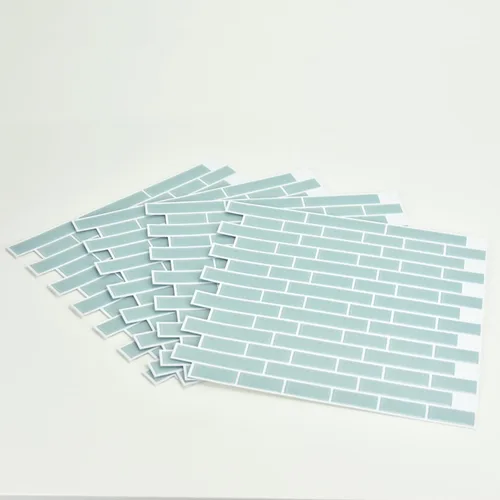 Miniatura 7 de In Home NH2361 - Azulejos de vidrio Marino adhesivos con protector para salpicaduras, Azul