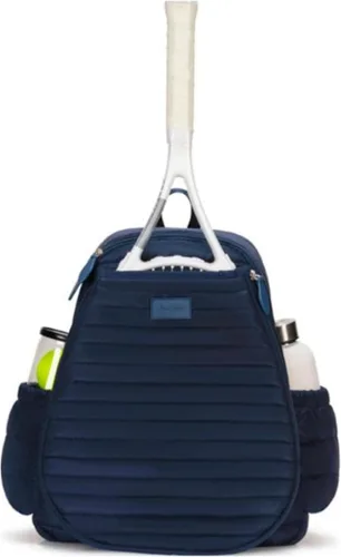 Miniatura 11 de Ame & Lulu Game On - Mochila de tenis, contiene correas acolchadas y ajustables, dos bolsillos exteriores para botellas de agua