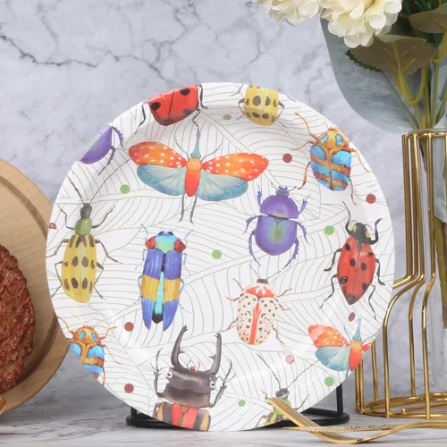 Miniatura 3 de Juego de platos y servilletas desechables para fiestas temáticas, sirve hasta 16 invitados, platos de postre y servilletas para cumpleaños