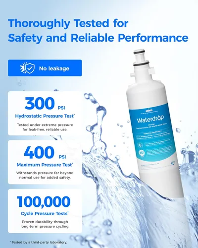 Miniatura 6 de Waterdrop Filtro de agua de repuesto para refrigerador GE® RPWFE®, RPWF (chip integrado), compatible con GFE28GYNFS, GFE28GELDS, PFE28KELDS