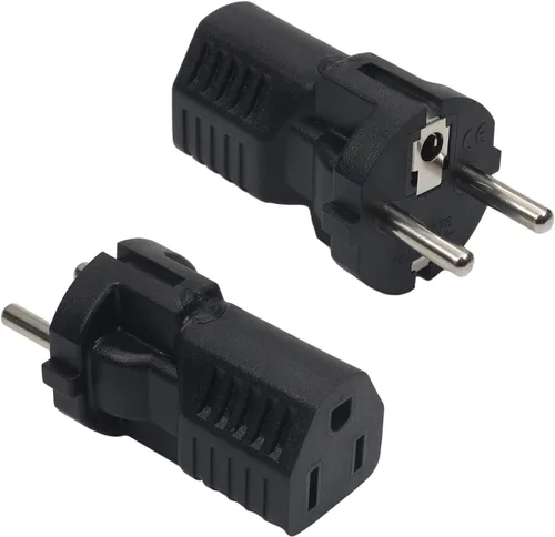 Miniatura 12 de Fielect C14 macho a hembra US NEMA 5-15R adaptador de enchufe convertidor C14 a NEMA 5-15R enchufe adaptador de corriente, 1 unids