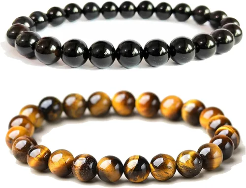 Miniatura 43 de Tigers Eye Protection Handmade Bracelet Best Present For Men Women Attract Wealth Chakra Feng Shui Stretchy Beaded Bracelets Lucky Friendship