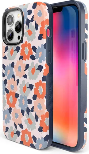 Miniatura 2 de Casely Funda para iPhone 13 Pro Campo de flores Floral pastel Diseño protector audaz Compatible con MagSafe