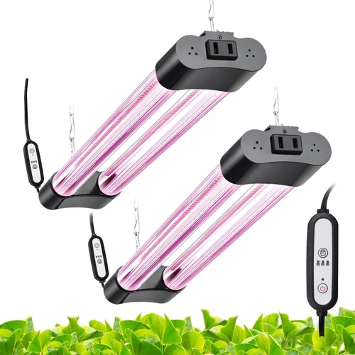 Miniatura 14 de Hlite Paquete de 2 luces LED de cultivo de 16 pulgadas, luces de cultivo enlazables para plantas de interior, luces de plantas de espectro completo