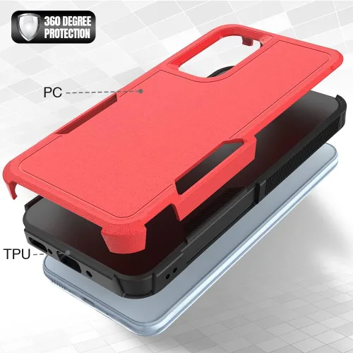 Miniatura 88 de Jeylly Compatible con Samsung Galaxy A22 5G Funda, Funda Samsung A22 5G con 2pcs protectores de pantalla de vidrio templado
