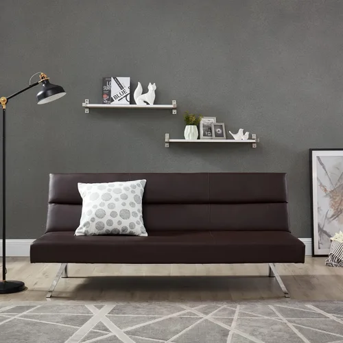 Miniatura 12 de Naomi Home Sofá cama tipo futón convertible compacto – Moderno sofá cama de piel sintética para espacios pequeños, apartamentos y dormitorios
