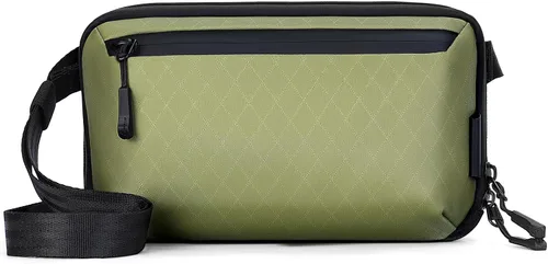 Miniatura 9 de Bolso cruzado pequeño para mujer, bolso de hombro vegano impermeable con tela acolchada de nailon de diamante, respaldo de poliéster 900D Azul