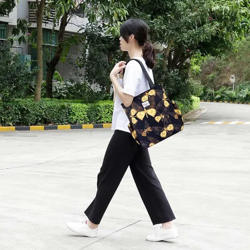 Miniatura 2 de KAMO - Bolsa de viaje con diseño floral, impermeable, ligera, para senderismo, yoga, gimnasio, natación, viajes, playa