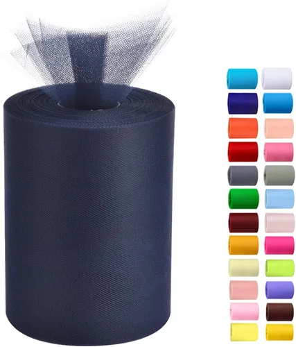 Miniatura 14 de Rollos de tul de 6 pulgadas por 100 yardas (300 pies) de tela de carrete de tul para bricolaje, faldas tutú, bodas, baby shower, manualidades
