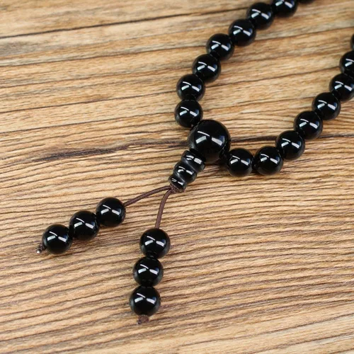 Miniatura 7 de Onyx Tiger Eye 108 Mala Beads Pulsera Collar