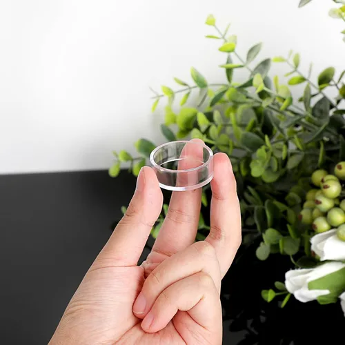 Miniatura 3 de JUXYES Paquete de 15 soportes de exhibición de esfera transparente, soporte de esfera transparente, soportes de exhibición de plástico pequeños