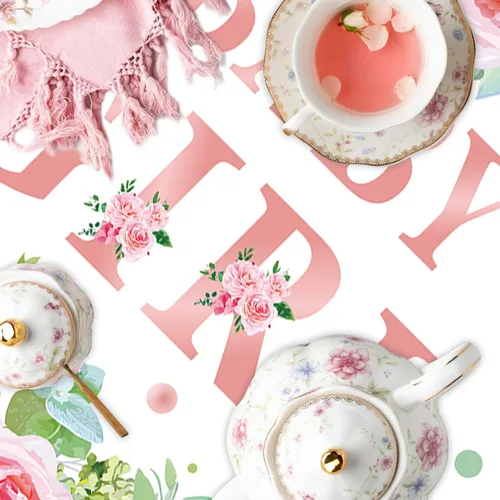 Miniatura 9 de Paquete de 4 manteles de baby shower, decoraciones de fiesta para niñas, suministros de fiesta de revelación de género, 86 x 51 pulgadas, mantel