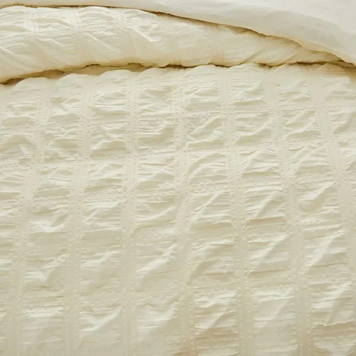 Miniatura 4 de Juego de edredón individual (66 x 90 pulgadas), color beige, ligero para todas las estaciones, juego de edredón y juego de cama con 1 almohada